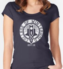 College of Winterhold Est. 1E (white) Women's Fitted Scoop T-Shirt