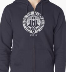 College of Winterhold Est. 1E (white) Zipped Hoodie