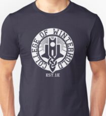 College of Winterhold Est. 1E (white) Unisex T-Shirt