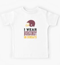 I Wear Burgundy on Sundays Kids Tee