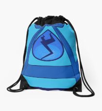 Lapis-Cracked Gem Drawstring Bag