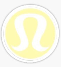 Pegatina lululemon yellow sticker logo estética girly lulu