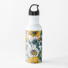 The meadow in yellow Water Bottle
