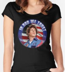 IN ROD VERTRAUEN WIR Tailliertes Rundhals-Shirt