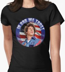 IN ROD WE TRUST Women's Fitted T-Shirt