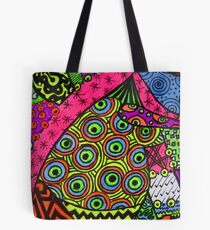 Abstract Fluoro 2 portrait View Tote Bag