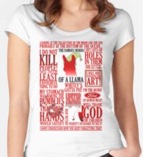 The Famous Words Of A Llama Women's Fitted Scoop T-Shirt