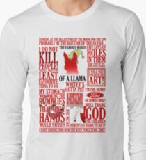 Die berühmten Wörter eines Llama Langarmshirt