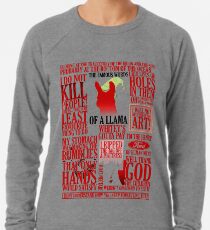 Die berühmten Wörter eines Llama Leichter Pullover