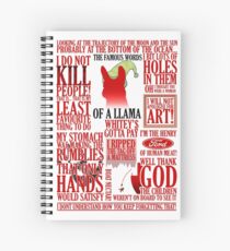 Cuaderno de espiral Las famosas palabras de una llama