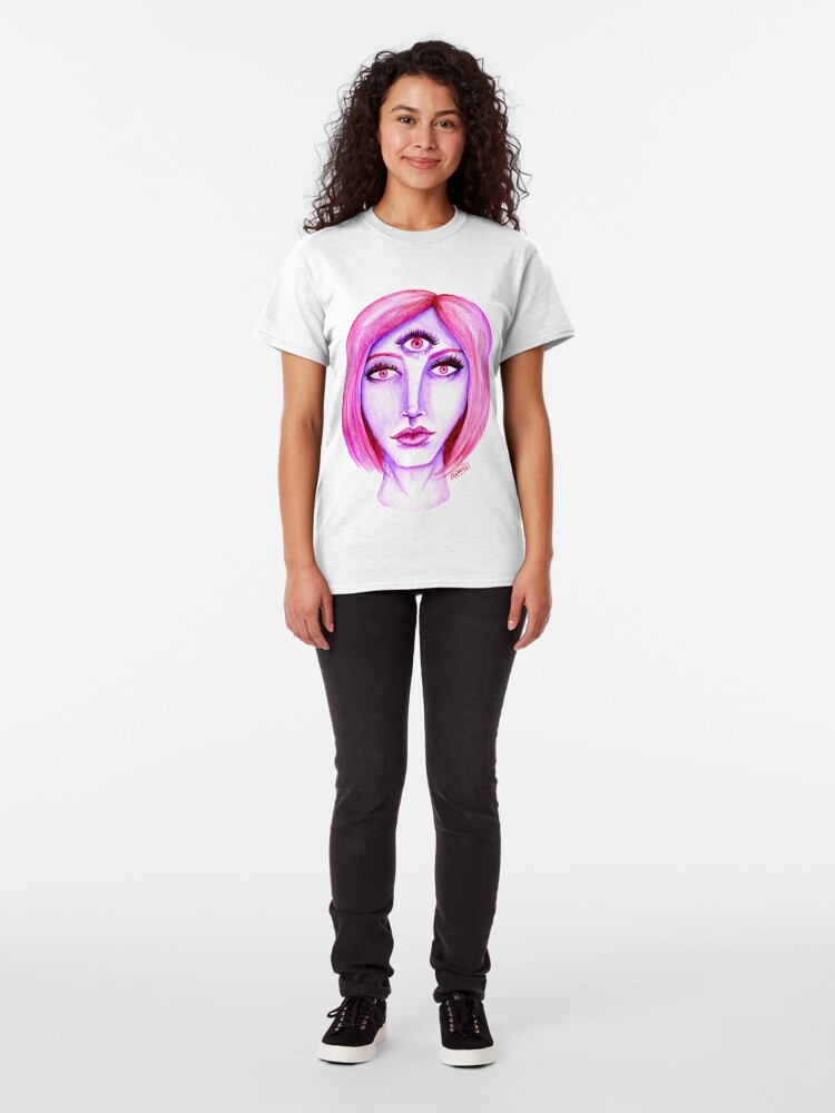 Alternate view of Pink Hair, Purple Skin Classic T-Shirt