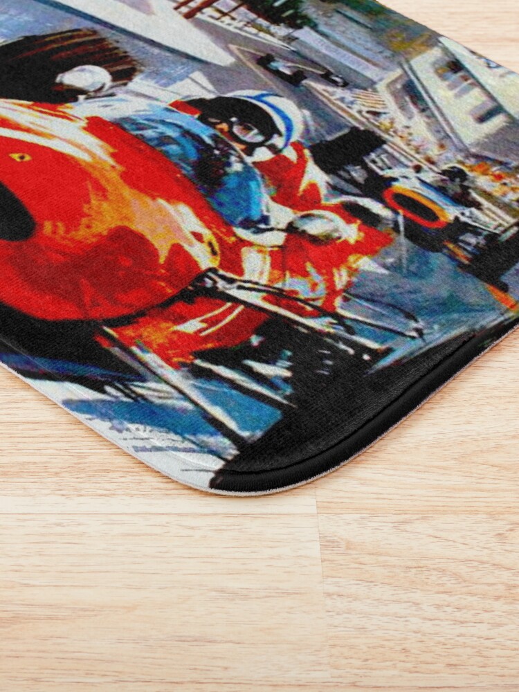 Alternative Ansicht von "MONACO GRAND PRIX" Vintage Auto Racing Print Badematte