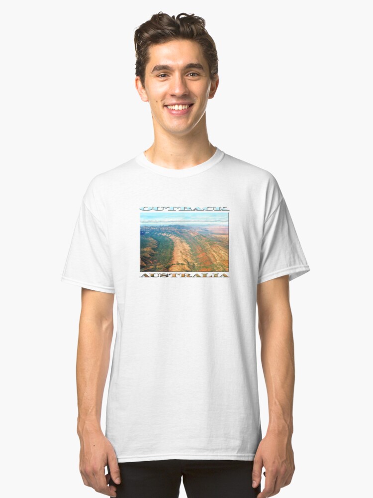 Alternate view of Outback Mountains (poster on white) Classic T-Shirt