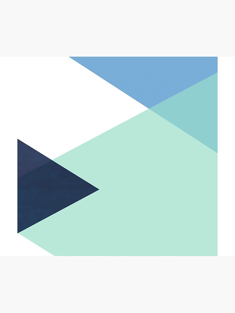 Geometrics - seafoam & blue concrete by galeswitzer