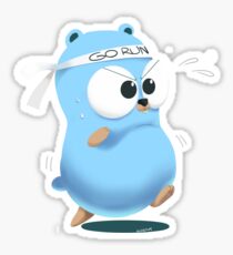 Golang Gopher Go Run Sticker