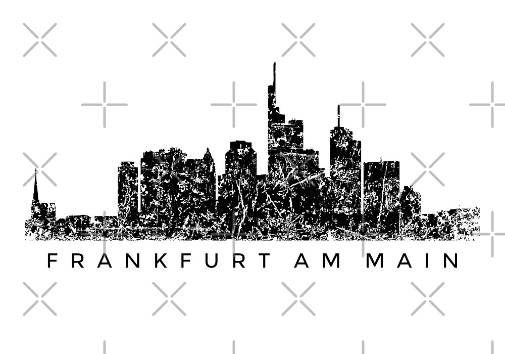 Frankfurt skyline (vintage black) Frankfurt am Main by theshirtshops
