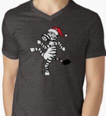 Christmas Zebra Men's V-Neck T-Shirt