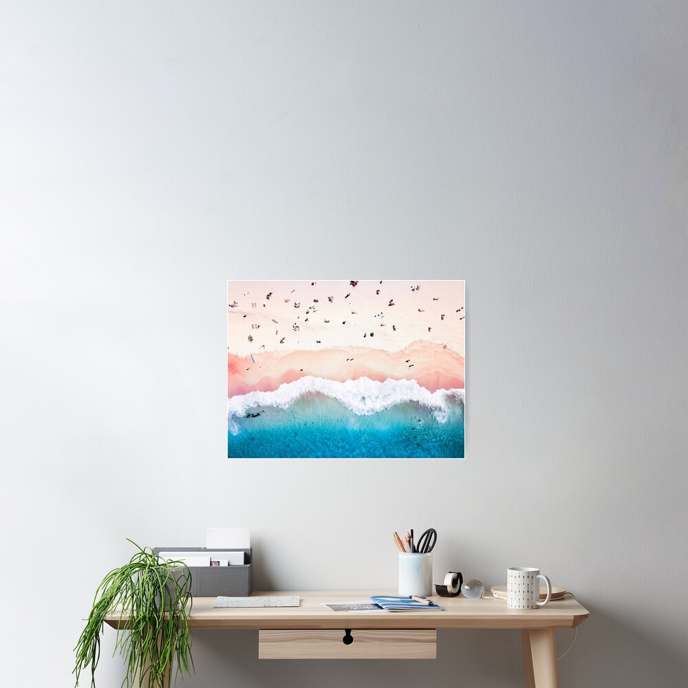 Aerial Sandy Beach Poster