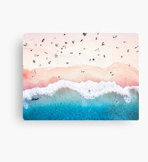 Aerial Sandy Beach Metal Print