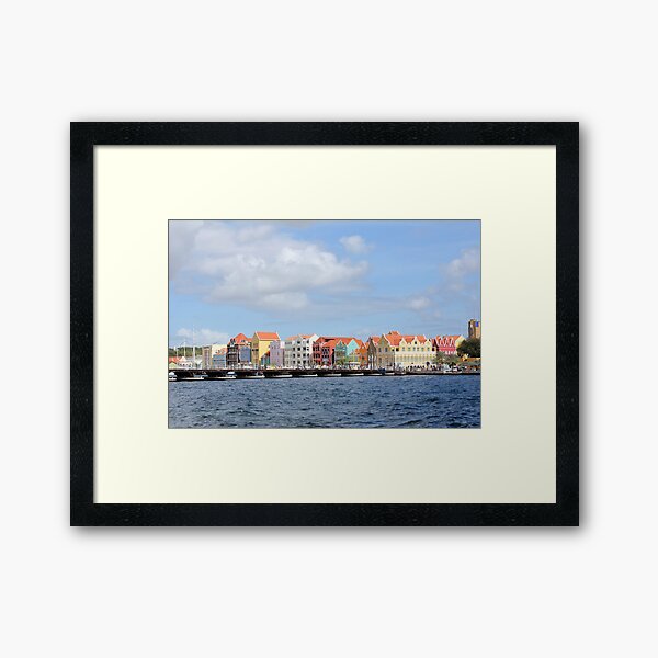 Colorful Houses of Willemstad, Curacao Framed Art Print