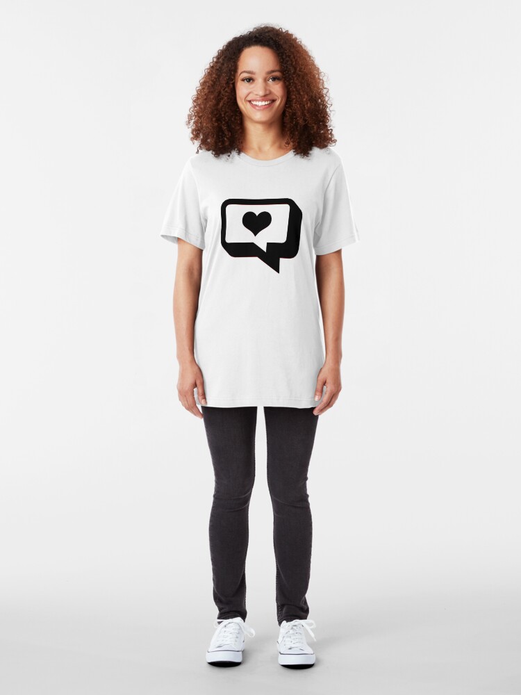 Alternate view of Love Talk. Slim Fit T-Shirt