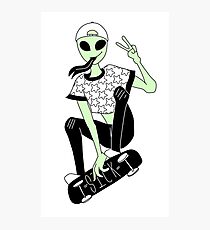 Sick alien Photographic Print