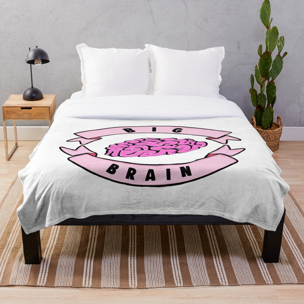 Yeah This Is Big Brain Time Meme Throw Blanket