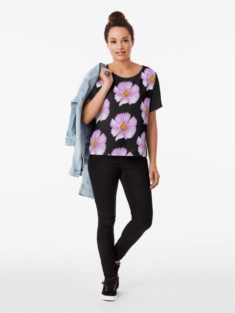 Alternative Ansicht von Blume in pink & weiß, Blumen, Blüte, Garten, Natur Chiffon Top
