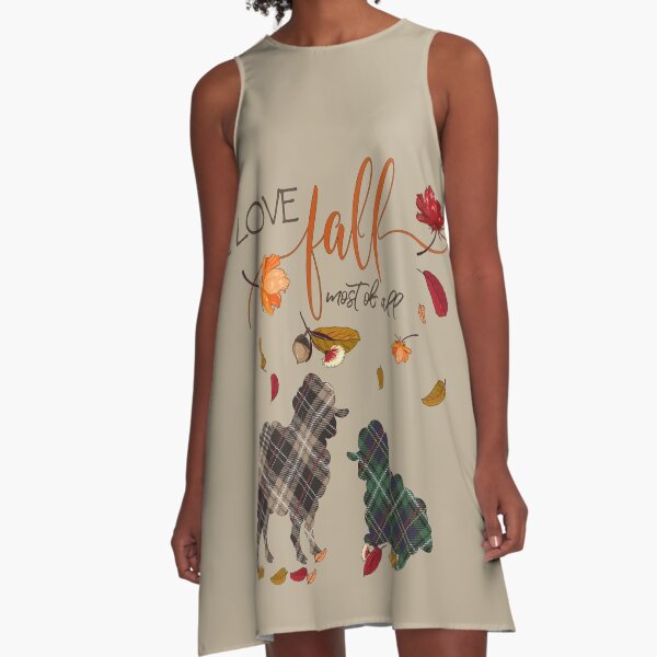 Sheep Lovers - I Love Fall Most of All A-Line Dress