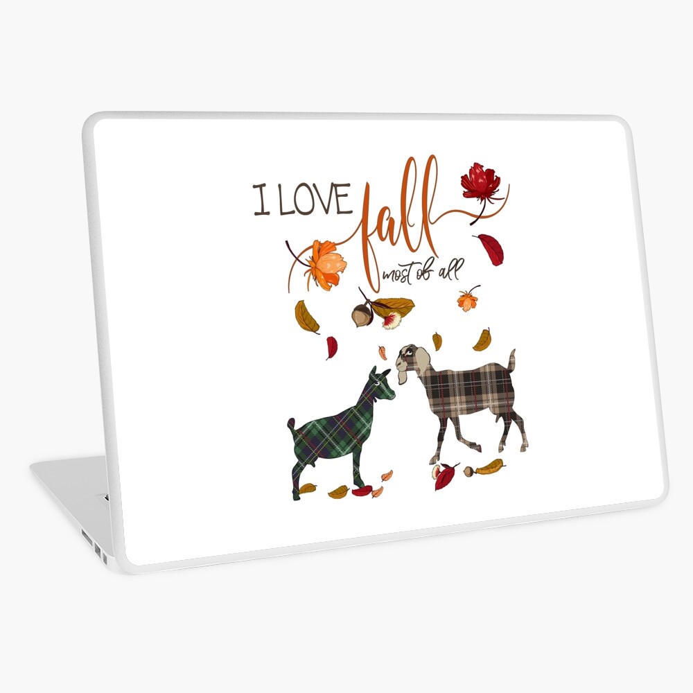 Goat Lovers - I Love Fall Most of All Laptop Skin