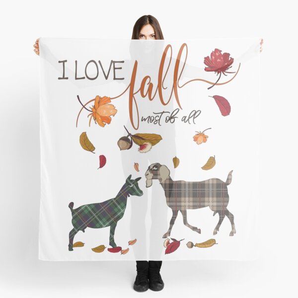 Goat Lovers - I Love Fall Most of All Scarf