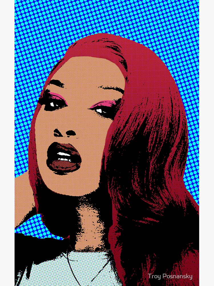 "Megan Thee Stallion pop art" Sticker by troypos10 | Redbubble