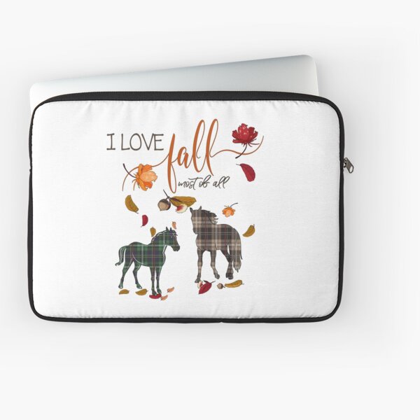 Horse Lovers - I Love Fall Most of All Laptop Sleeve