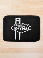 Welcome to New Vegas | Fallout New Vegas | White Logo Bath Mat