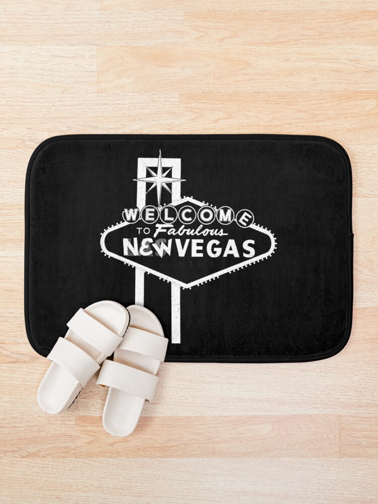 Alternate view of Welcome to New Vegas | Fallout New Vegas | White Logo Bath Mat