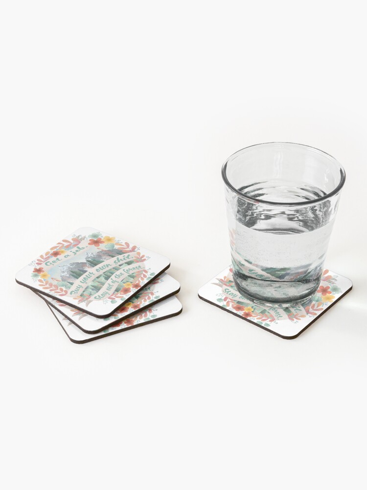 Alternate view of Stay Out of the Forest Coasters (Set of 4)