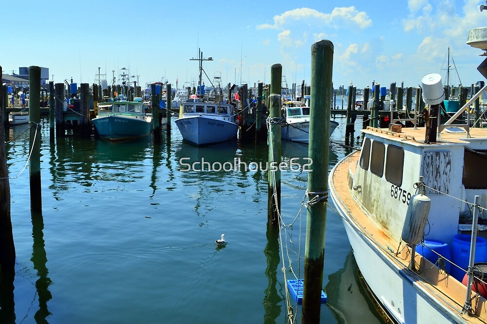 "Lobster Boats at Point Judith, RI [4]" by Schoolhouse62 Redbubble