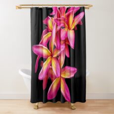 Pink Plumeria Shower Curtain