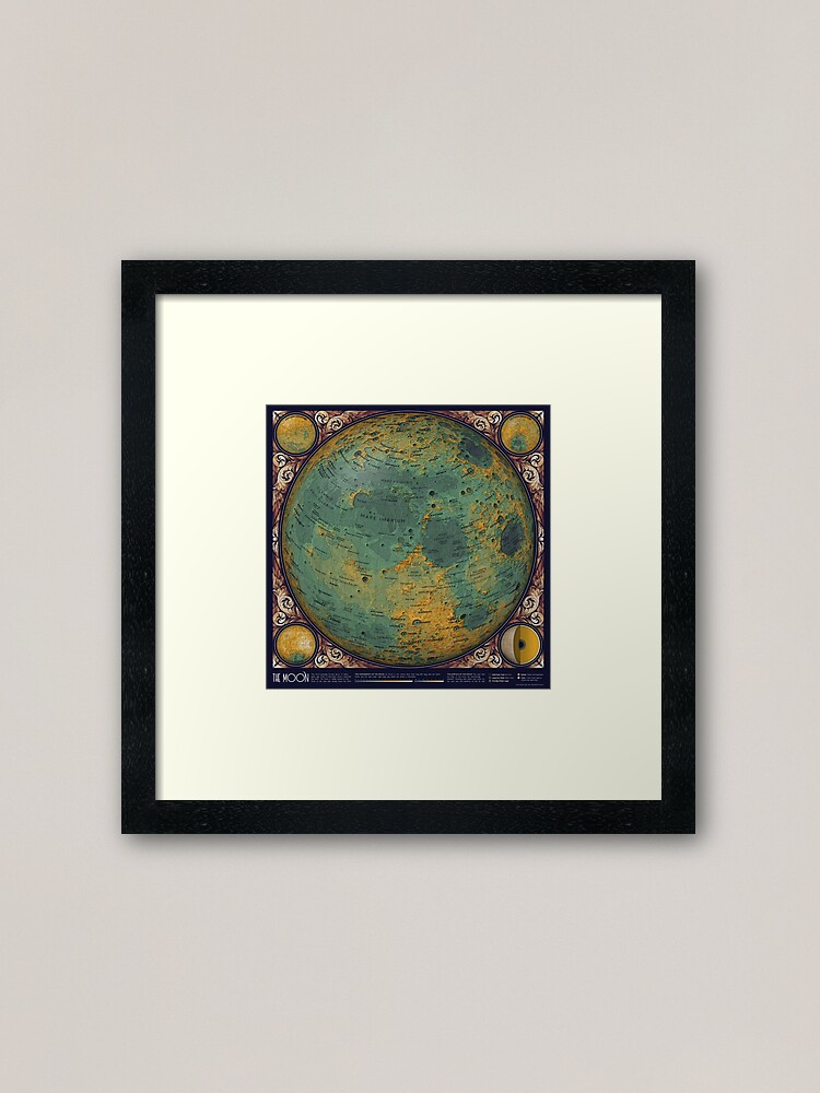 Alternate view of A Topographic Map of the Moon Framed Art Print