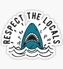 Surf Sticker Respect The Locals Shark Sticker