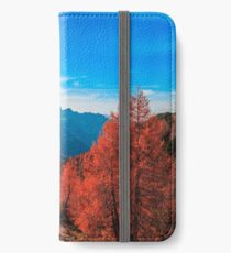 Cloudy autumn day in the italian alps iPhone Wallet/Case/Skin