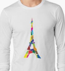 Eiffel tower abstract - Paris, France Long Sleeve T-Shirt