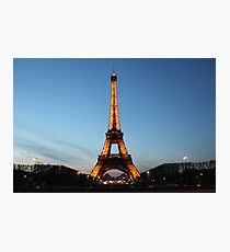Spring Eiffel Tower at Night Photographic Print
