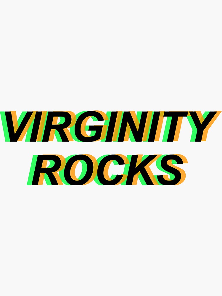 "Virginity Rocks" Sticker by melvilledesign | Redbubble