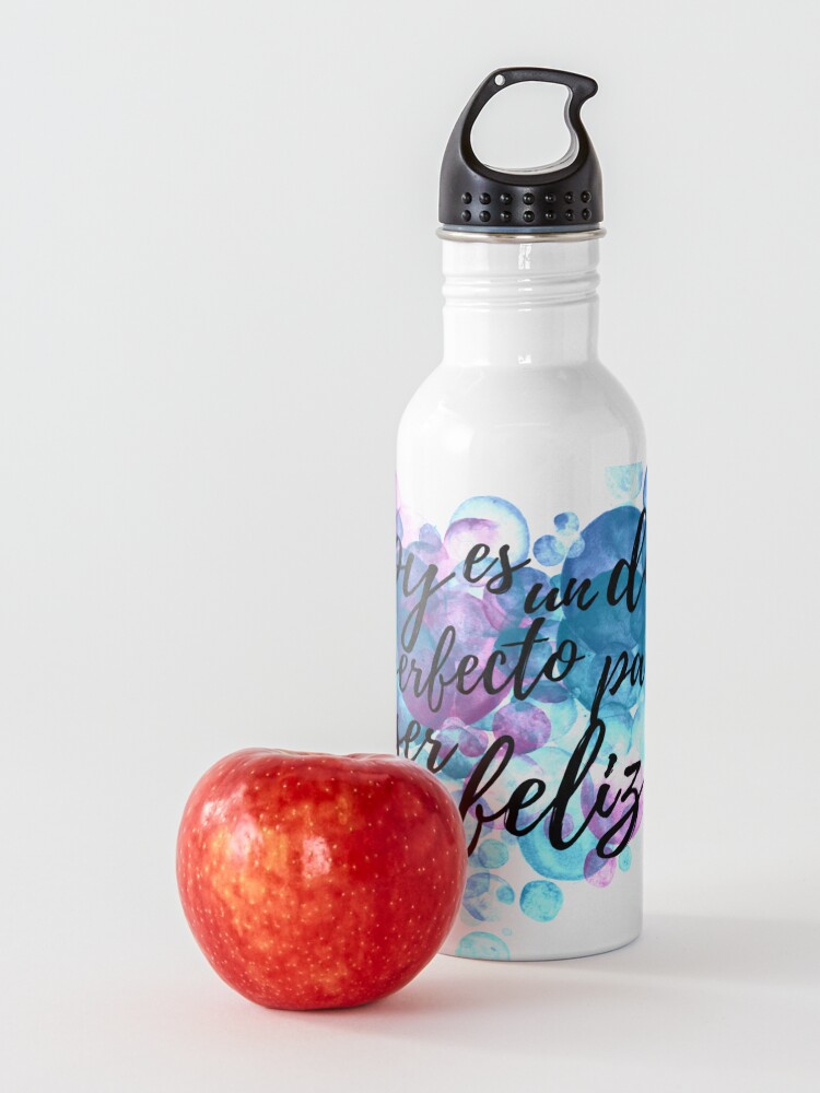Alternate view of Perfect Day To Be Happy Spanish Quote Water Bottle