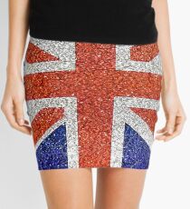 England Flag Grunge Mini Skirt