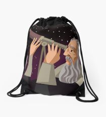 galileus watching the sky Drawstring Bag