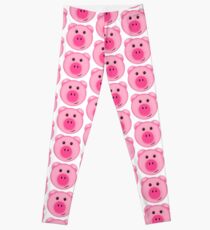 Nettes rosa Bauernhof-Schwein Leggings