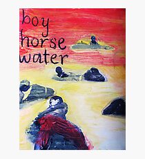 boy horse water Photographic Print