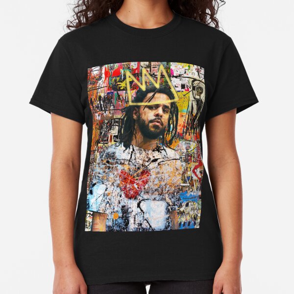 j cole white t shirt